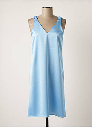 Robe mi-longue sans manche sans manche bleu TOUPY femme