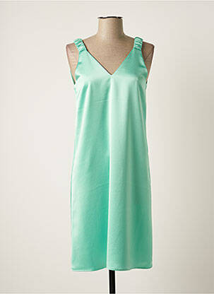 Robe mi-longue sans manche sans manche vert TOUPY femme