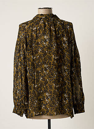 Blouse légère et transparente manches longues vert SECOND FEMALE femme
