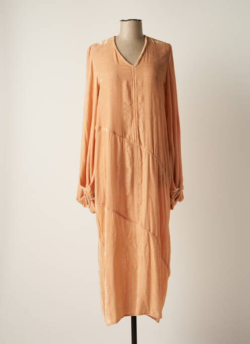 Robe longue manches longues manches longues rose V.DE.VINSTER femme