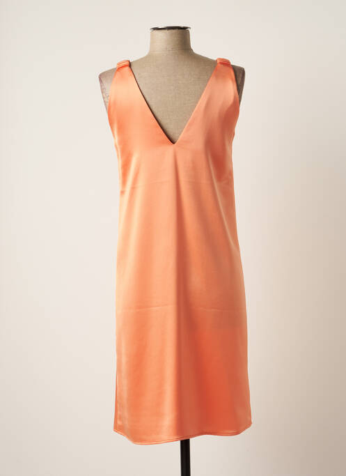 Robe mi-longue sans manche sans manche orange TOUPY femme