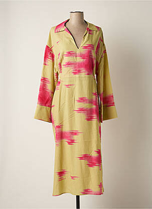 Robe longue manches longues manches longues vert SAMSOE & SAMSOE femme