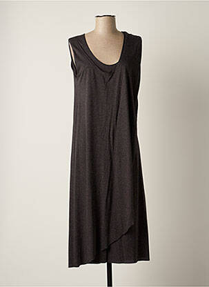 Robe mi-longue sans manche sans manche gris RABENS SALONER femme