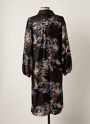 Robe mi-longue manches longues manches longues noir SECOND FEMALE femme
