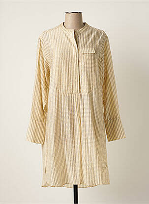 Robe mi-longue manches longues manches longues beige SECOND FEMALE femme