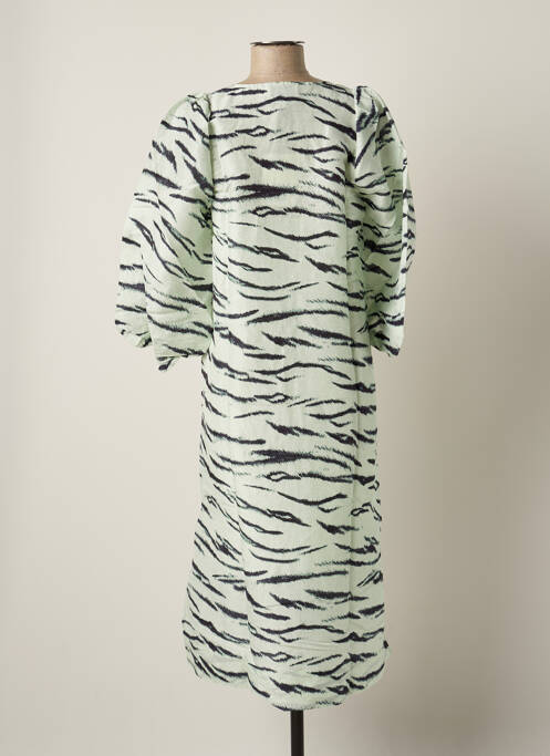 Robe mi-longue manches longues manches longues vert SECOND FEMALE femme