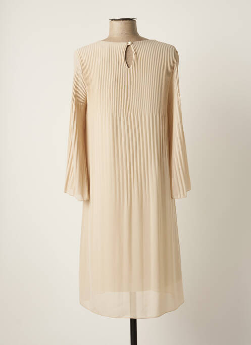 Robe mi-longue beige LAUREN VIDAL pour femme