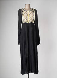 Robe longue manches longues manches longues noir V.DE.VINSTER femme