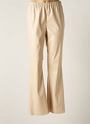 Pantalon flare taille élastique taille normale beige SUMMUM femme