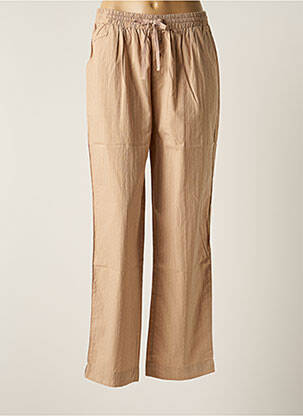 Pantalon droit taille élastique taille normale beige GAI+LISVA femme