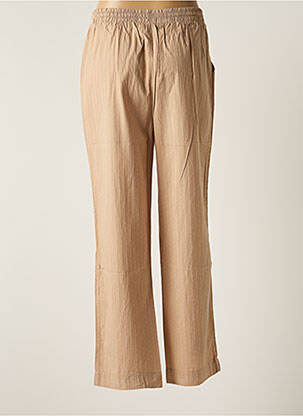 Pantalon droit taille élastique taille normale beige GAI+LISVA femme