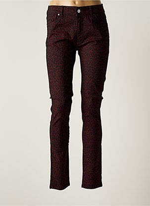 Pantalon slim stretch taille normale rouge LAUREN VIDAL femme