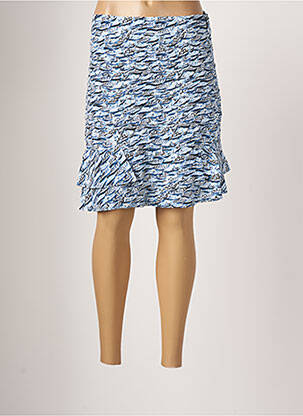 Jupe courte taille élastique bleu FABIENNE CHAPOT femme