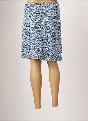 Jupe courte taille élastique bleu FABIENNE CHAPOT femme