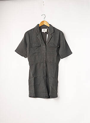 Combishort tissage popeline manches courtes gris MKT STUDIO femme