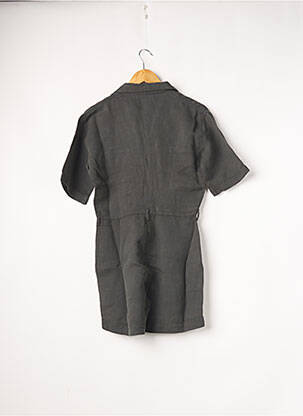Combishort tissage popeline manches courtes gris MKT STUDIO femme