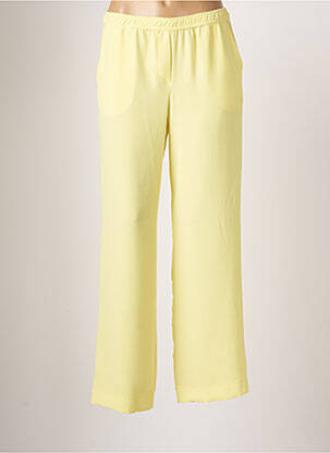 Pantalon droit jaune TOUPY pour femme