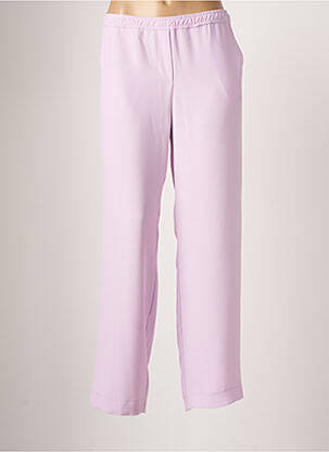 Pantalon droit violet TOUPY pour femme