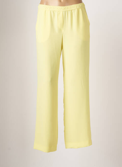 Pantalon droit jaune TOUPY pour femme