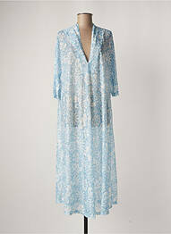 Robe mi-longue coupe fluide manches 3/4 bleu MOLLY BRACKEN femme