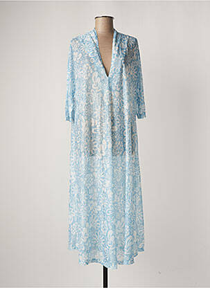 Robe mi-longue coupe fluide manches 3/4 bleu MOLLY BRACKEN femme