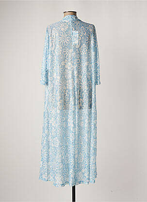 Robe mi-longue coupe fluide manches 3/4 bleu MOLLY BRACKEN femme