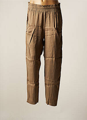 Pantalon droit taille élastique taille normale marron PAKO LITTO femme