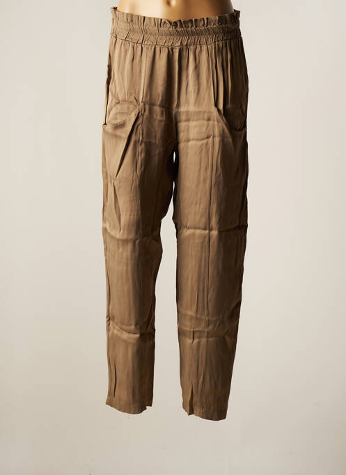 Pantalon droit taille élastique taille normale marron PAKO LITTO femme