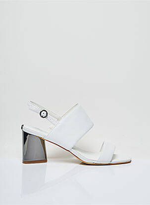 Sandales/nu pieds matière lisse talon de 4 à 6cm blanc GUESS femme