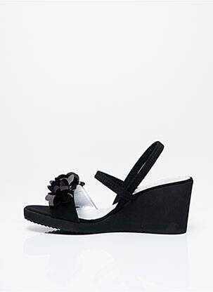 Sandales/nu pieds talon compensé talon de 4 à 6cm noir AZUREE femme