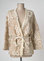 Veste kimono beige LAUREN VIDAL pour femme seconde vue