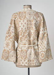 Veste kimono beige LAUREN VIDAL pour femme seconde vue