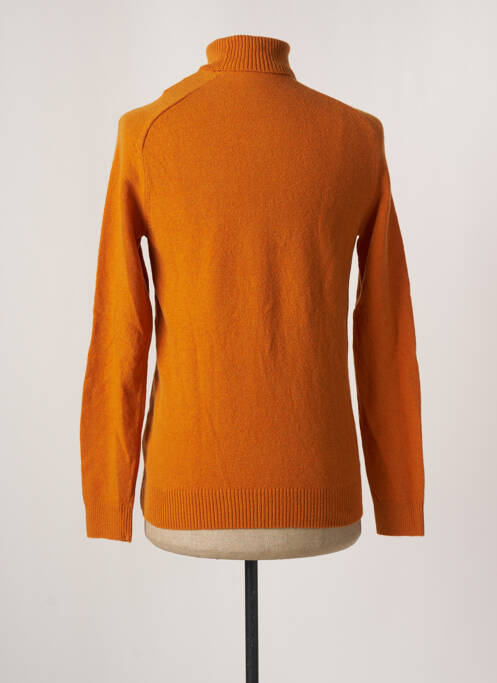 Pull col roulé jaune KNOWLEDGE COTTON APPAREL pour homme