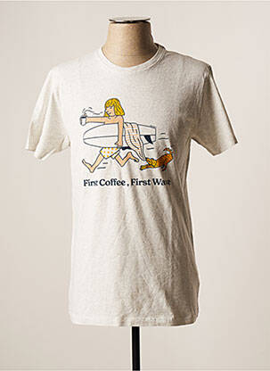 T-shirt gris STEP ART pour homme
