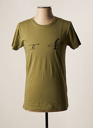 T-shirt vert STEP ART pour homme