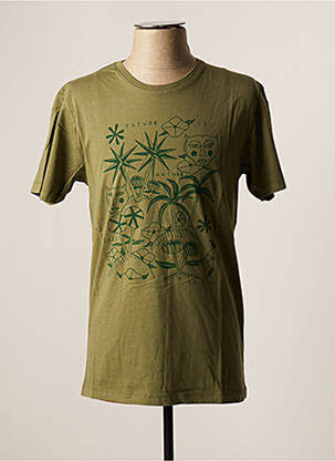 T-shirt vert STEP ART pour homme