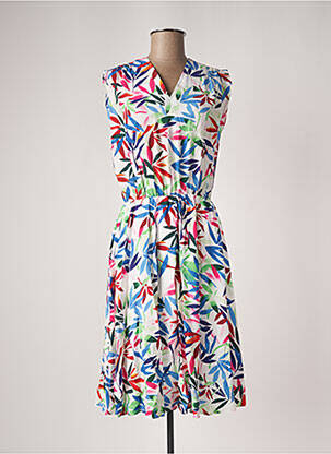 Robe mi-longue imprimé fantaisie sans manche bleu MOLLY BRACKEN femme