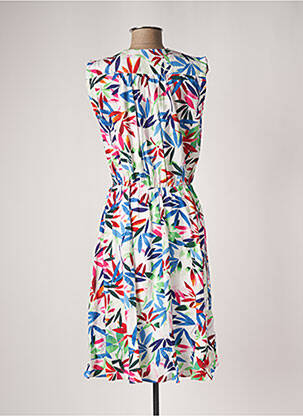 Robe mi-longue imprimé fantaisie sans manche bleu MOLLY BRACKEN femme