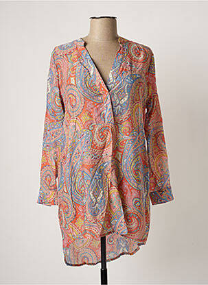 Tunique manches longues légère et transparente orange MOLLY BRACKEN femme