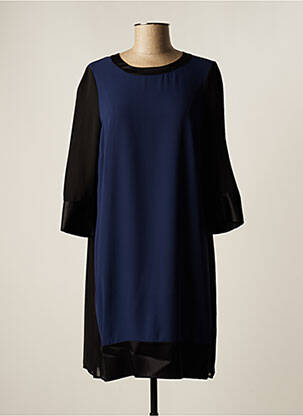 Robe mi-longue manches 3/4 manches 3/4 bleu WEILL femme