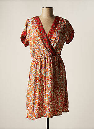 Robe courte orange VERDISSIMA pour femme