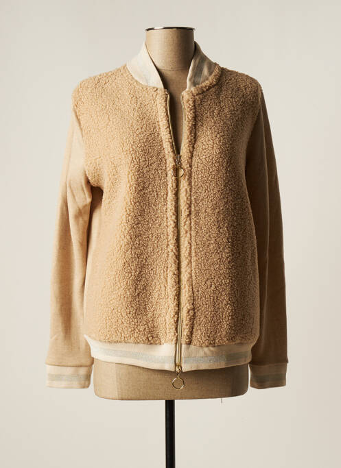 Veste casual col rond beige VITAMINA femme