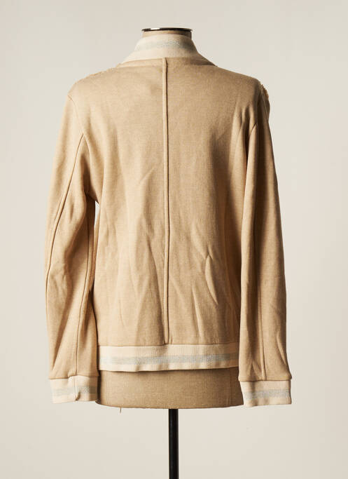 Veste casual col rond beige VITAMINA femme