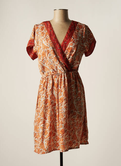 Robe courte orange VERDISSIMA pour femme