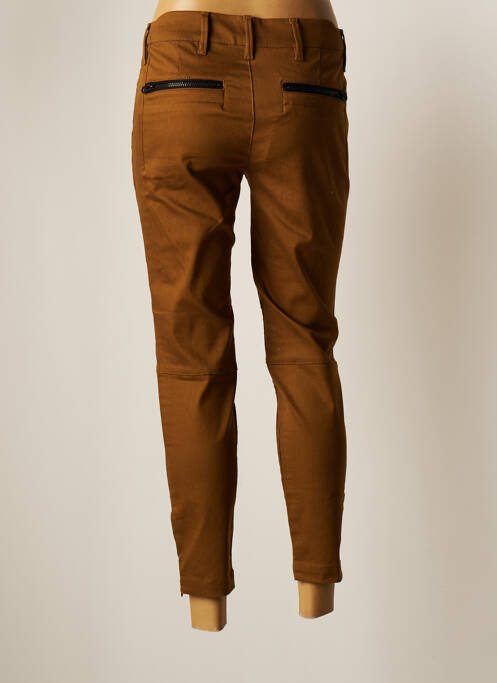 Pantalon chino marron RAW-7 pour femme