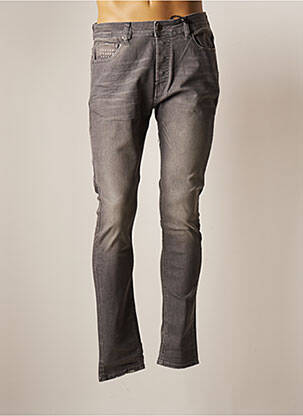 Jeans coupe slim gris UNIQUE pour homme