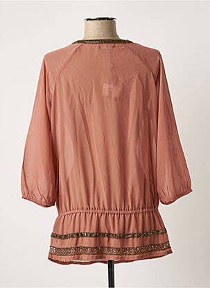 Tunique manches longues légère et transparente rose BREAL femme