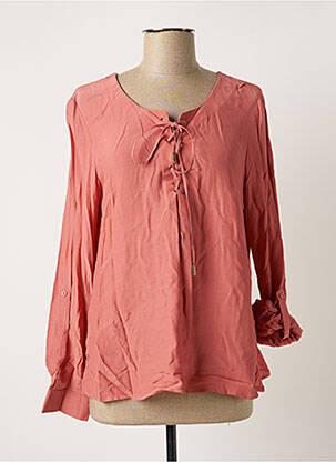 Blouse col rond manches longues rose SCOTTAGE femme
