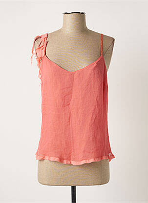 Top coupe fluide fines bretelles rose MERI & ESCA femme