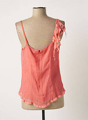 Top tissage crêpe fines bretelles rose MERI & ESCA femme